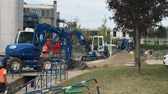 construction de réseaux de chauffage urbain